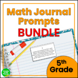 Math Journal Prompts 5th Grade Year-Long BUNDLE