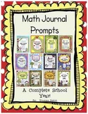 Math Journal Prompts-A Complete School Year!