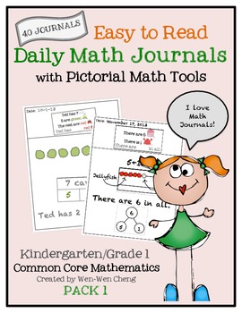 Preview of Math Journal Prompts (Kinder/Grade 1)
