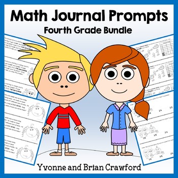 Preview of Math Journal Prompts for 4th Grade Bundle | Math Skills Review | 50% off