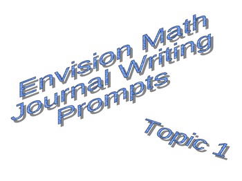 Preview of Math Journal Prompts for Envision Math