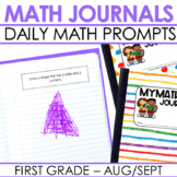 First-Grade Math Journal Prompts | August and September Ba