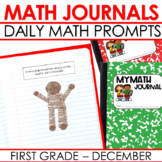 First-Grade Math Journal Prompts | December and Christmas