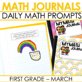 First-Grade Math Journal Prompts | March and St Patricks Day