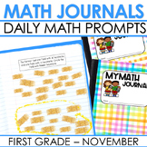 First-Grade Math Journal Prompts | November and Fall