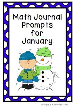 Preview of Math Journal Prompts for January