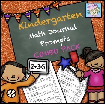 Preview of Math Journal Prompts Kindergarten BUNDLE