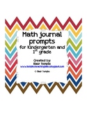 Math Journal Prompts for Kindergarten and First Grade