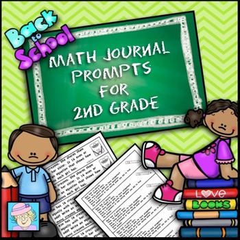 Preview of Back to School Math Activities Journal Prompts 2nd Grade