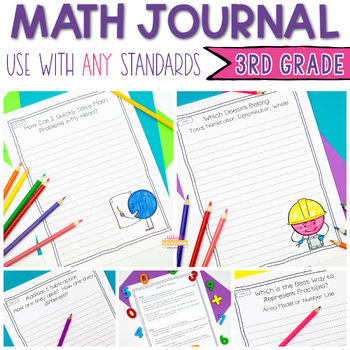 Preview of Math Journal Prompts | Writing About Math } Print & Digital