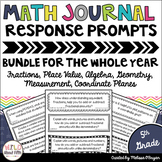 Math Journal Prompt BUNDLE 5th Grade