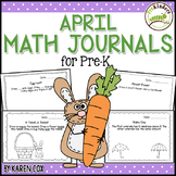 Math Journals: APRIL Preschool Kindergarten PreK