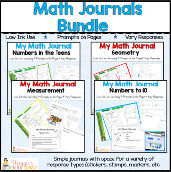 Preview of Math Journals Kindergarten Bundle
