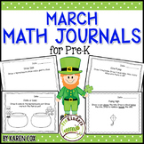 Math Journals: MARCH Preschool Kindergarten PreK