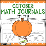 Math Journals: OCTOBER Preschool Kindergarten PreK