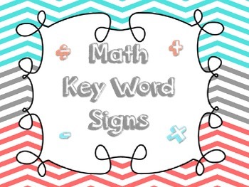 Keys To Math Signs Chart
