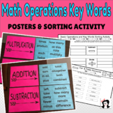 Math Key Words Posters and Sorting Activity