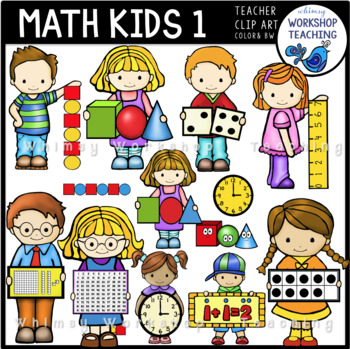 Preview of Math Kids Clip Art