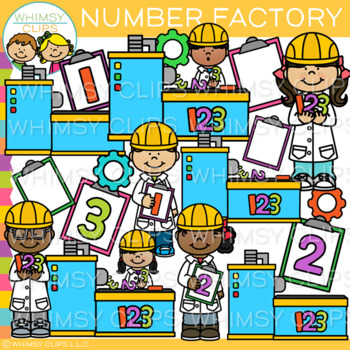 Preview of Math Kids Number Factory Clip Art