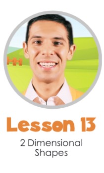 Preview of Math LESSON 13 ~ VIDEO & PRINTOUT ~ Two-Dimensional Shapes