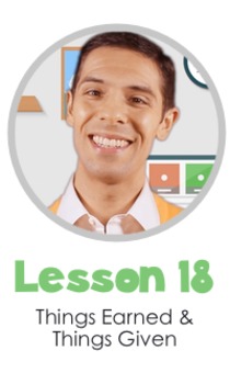 Preview of Math LESSON 18 ~ VIDEO & PRINTOUT ~ Earned and Things Given