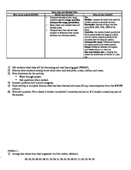 Preview of Math Lab: Box and Whisker Plots