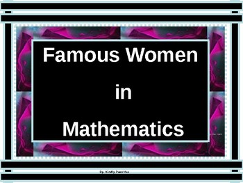 Preview of Math Lab:  Famous Women  in Mathematics/DISTANCE LEARNING/NO PREP