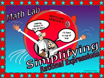 Preview of Math Lab:  Simplifying Rational Expressions/DISTANCE LEARNING/NO PREP