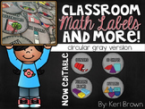 Editable Labels: Math Labels, Classroom Labels