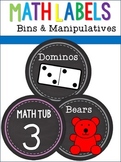 Math Labels for Bins and Manipulatives
