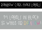 Math Labels for Rainbow Cart