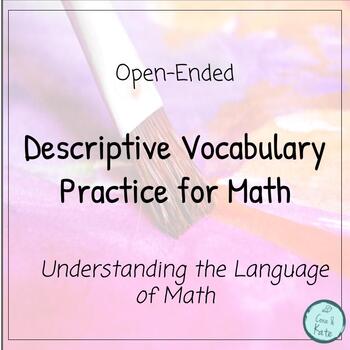 Preview of Math Language: Descriptive Vocabulary Practice