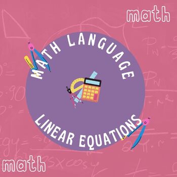 Preview of Math Language:  Linear Relationships