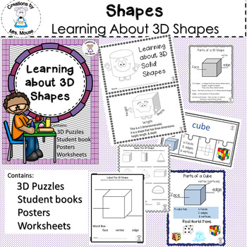 Preview of Shapes - Learning About 3 Dimensional (3D) Shapes