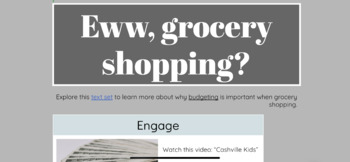 Preview of Math Lesson Plan: Ewwww, Grocery Shopping?