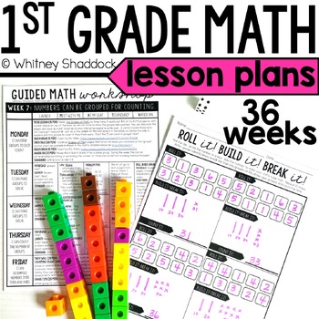 Preview of Guided Math Lesson Plans for First Grade Math Rotations in Guided Math Workshop