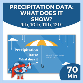 Preview of Math Lesson | Precipitation Graphing Activity | Gr. 9-12