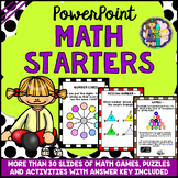 Math Lesson Starters PowerPoint (Math Games, Math Puzzles, Math Activities)
