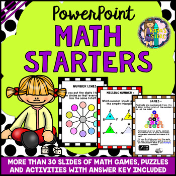 Preview of Math Lesson Starters PowerPoint (Math Games, Math Puzzles, Math Activities)