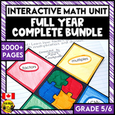 Math Lesson Year Long Bundle | Grade 5 and Grade 6 | Inter