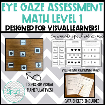 Preview of Math Eye Gaze Basic Skills Assessment for Special Education plus Data Sheets!