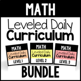Math Leveled Daily Curriculum {BUNDLE}