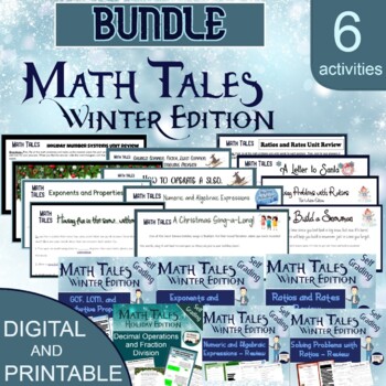 Preview of Math Tales Holiday/Winter Edition Bundle