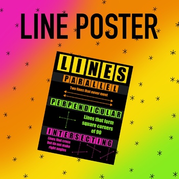 Preview of Math Line Poster! Neon theme!