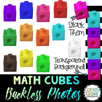 Preview of Math Linking Cubes Manipulatives Mockup Moveable Images School Supplies Clipart