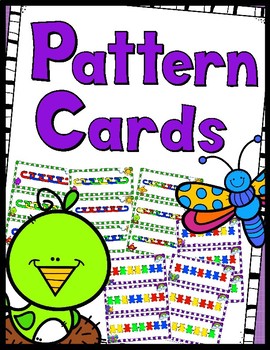 Preview of Math Links Cards and Teddy Bear Counter Cards - Pattern Cards