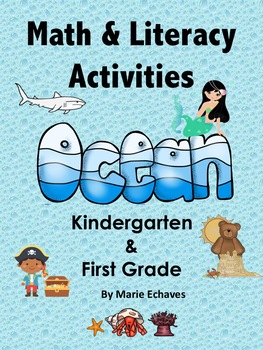 Preview of Math and Literacy Activities for Kindergarten & First Grade Ocean Themed