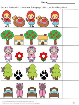 fairy tale activities little red riding hood worksheets pre k k