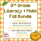 Math & Literacy Fall Activities Bundle for 3rd Grade