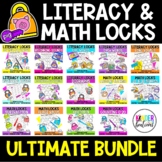 Math Locks and Literacy Locks ULTIMATE BUNDLE | Literacy C